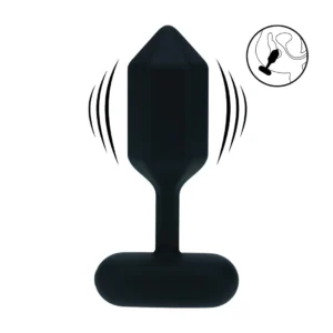 LEVELZ Hexagonal Silicone Anal Plug S Black - Vibrating, Rechargeable