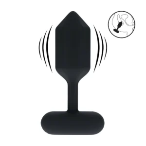 LEVELZ Plug Vibrating Silicone Hexagonal M Black - Rechargeable Anal Model