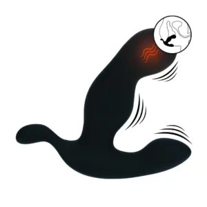 LEVELZ Prostatic Model Black - Silicone Intimate Device with Heating & Vibration