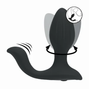 LEVELZ Plug-ilicious 2 Black - Rotating Silicone Plug with Ball Stimulator