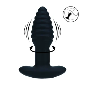 LEVELZ 2 Black - Vibrating Rotating Silicone Plug