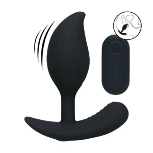 LEVELZ Black Liquid Silicone Plug with Remote, Rechargeable