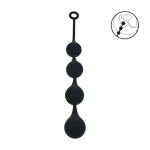 Levelz Silicone XL Waterdrop Beads 50mm Black - Anatomical Design