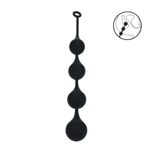 Levelz Silicone Waterdrop XXL 60mm Black - Flexible Anal Training Beads