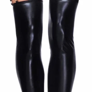 Marica Wetlook Stockings S/M with Fishnet Straps & Gold Accents