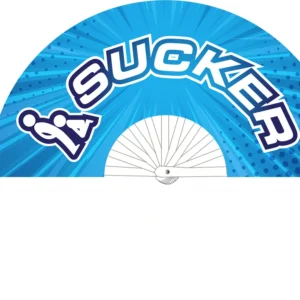 Sucker Decorative Fan 64 cm Blue - Modern Wall Accessory