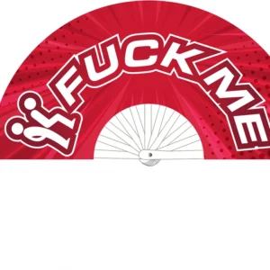 Fuck Me - Fan Decorative Fan 64 cm Red - Artistic Display Accessory