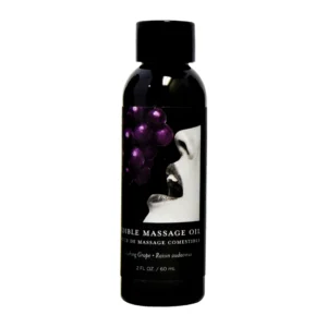 Earthly Body Grape Edible Massage Oil 60ml - Nourishing Spa Formula