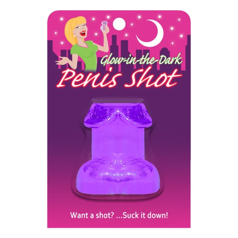 Pipedream Glow-in-the-Dark Shot Glass Purple 1.5oz Party Model