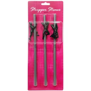 Kheper Games Stripper Straws Silver Party Set 3-Pack 21.5cm