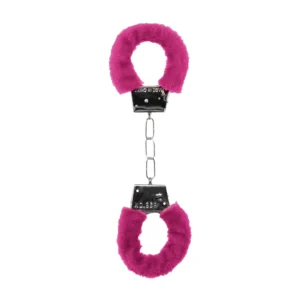 Ouch! Beginner Furry Handcuffs - Soft Plush, Adjustable, Black