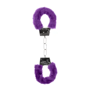 You2Toys Beginners Furry Handcuffs - Soft Plush Quick-Release Silver