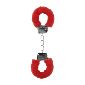 Ouch! Beginner Handcuffs Furry - Soft Adjustable Restraint, Black