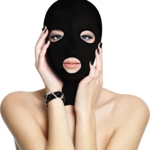 Ouch! Subversion Mask Open Mouth & Eyes Stretch Hood Black