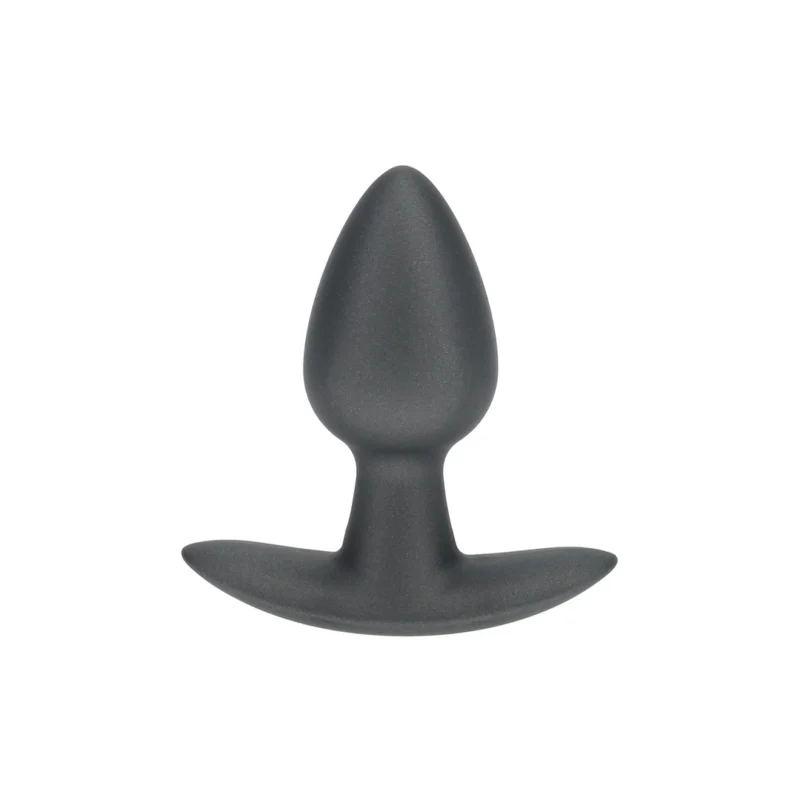 Ouch! Smooth Silicone Plug Small 2.6'' (6.5 cm) Gunmetal Finish
