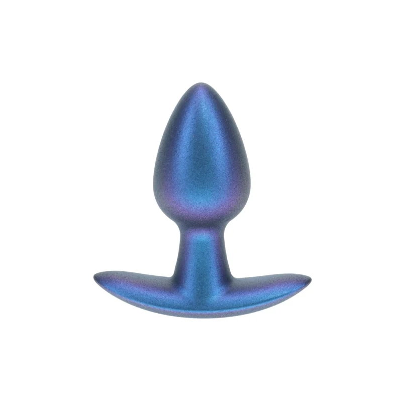 Ouch! Metallic Blue Small Silicone Plug 2.6''/6.5cm - Smooth Finish