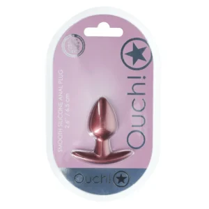 Ouch! Silicone Intimate Plug Small 6.5 cm – Rose Gold Metallic Finish