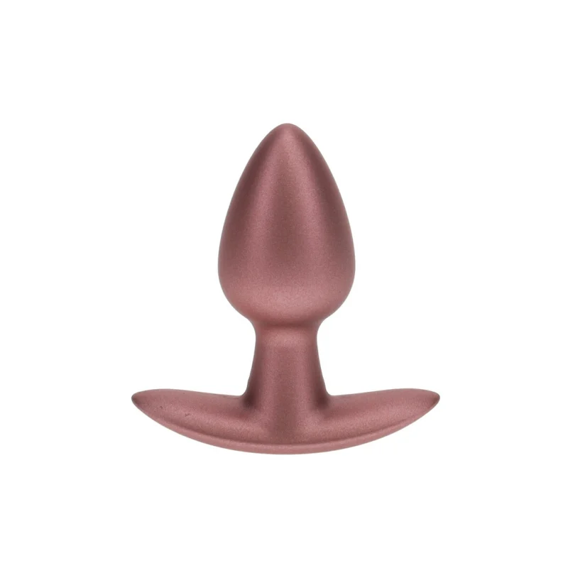 Ouch! Silicone Intimate Plug Small 6.5 cm - Rose Gold Metallic Finish