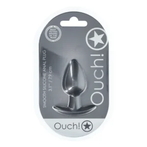 OUCH! Silicone Plug Medium 7.9cm Gunmetal – Smooth Anatomic Model