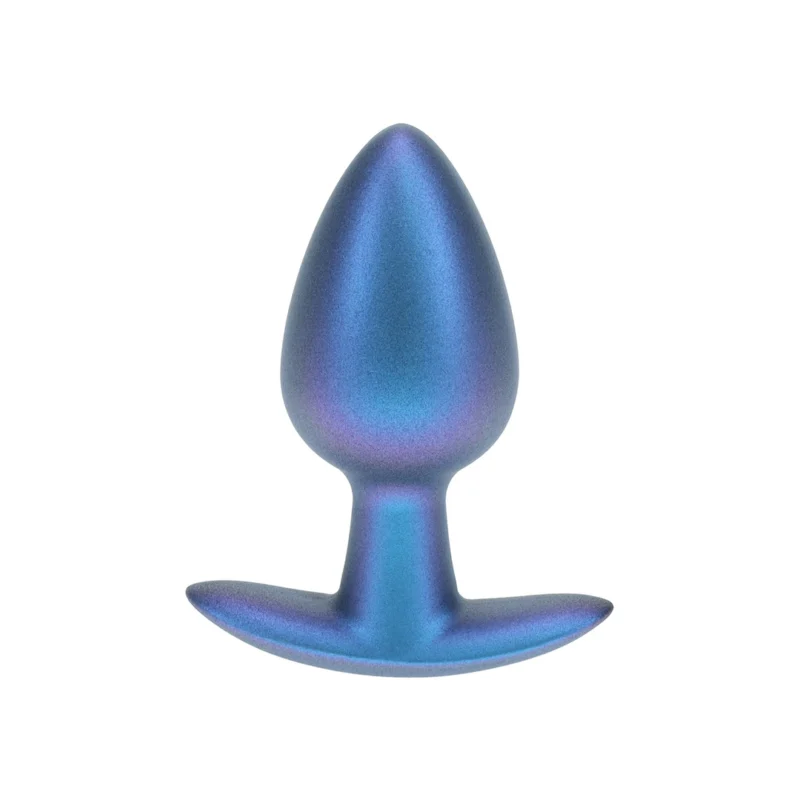 OUCH! Medium Silicone Plug 7.9 cm Metallic Blue - Smooth Design