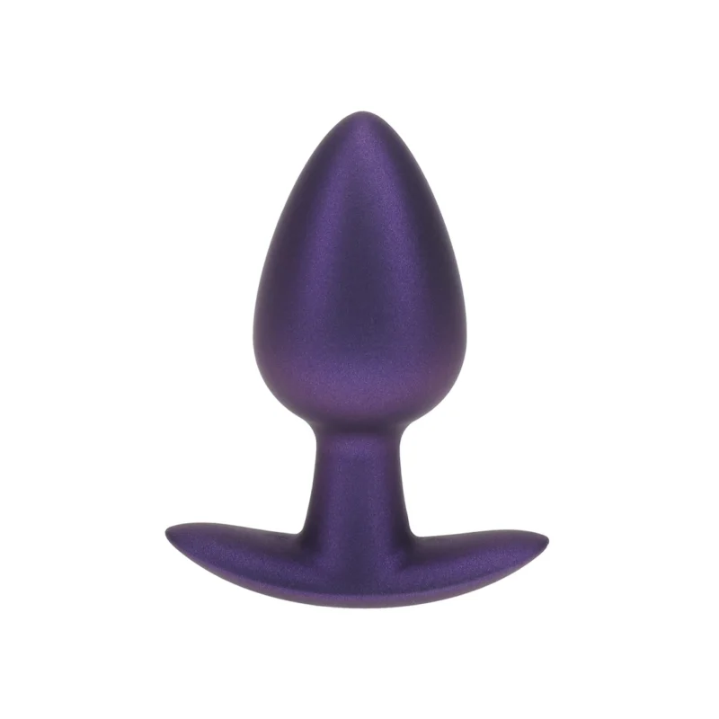 Ouch! Medium Silicone Plug Metallic Purple 7.9 cm Ergonomic Design