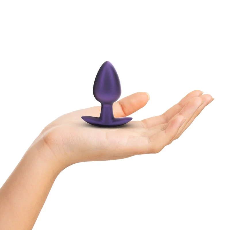 Ouch! Medium Silicone Plug Metallic Purple 7.9 cm Ergonomic Design