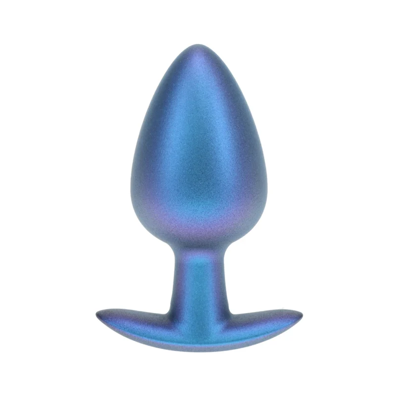 Ouch! Metallic Blue Large Smooth Silicone Plug 3.5'' (8.9 cm)