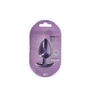 Ouch! Large Silicone Plug 3.5” Metallic Purple – Smooth Anatomical Model