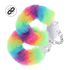 Ouch! Heavy-Duty Multicolor Fluffy Cuffs with Safety Release
