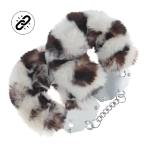 Ouch! Snow Leopard Heavy-Duty Soft Faux Fur Restraints, Adjustable