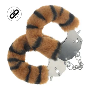 Oi! Patvarūs Tiger Fluffy antrankiai – saugaus užrakto sistema, oranžinė/juoda
