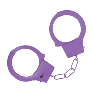 Ouch! Classic Metal Handcuffs Purple - Secure Adjustable Restraint System