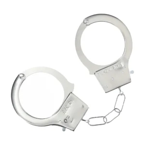 Ouch! Classic Metal Handcuffs Silver - Secure Locking System, Adjustable Size