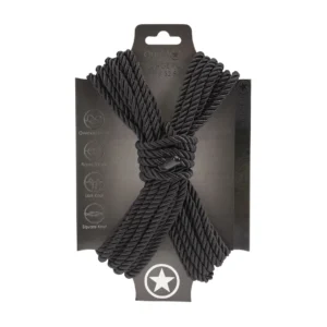 Shots Polyester Bondage Rope 10m Black - Durable Soft Restraint Cord