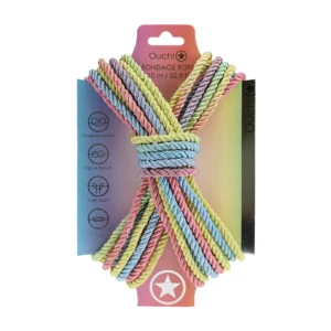 Loving Joy Polyester Bondage Rope 10m Multicolor Pastel - Soft & Durable