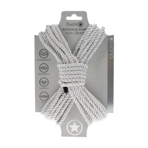 Loving Joy Silver Bondage Rope 10m - Durable Polyester Restraint Cord