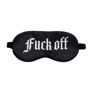 Shots Fuck Off Satin Eye Mask Black - Soft Adjustable Sleep Mask