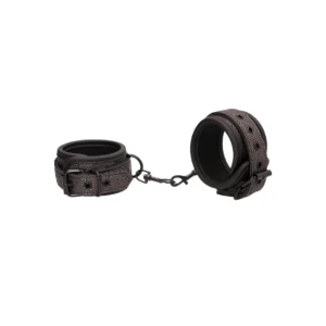 Ouch! Titanium Grey Adjustable Wrist Cuffs with Neoprene Padding