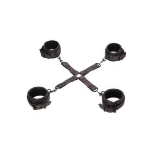 EasyToys Hogtie Restraint System, Bonded Leather, Titanium Grey