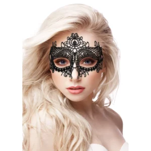 OUCH! Queen Black Lace Mask - Elegant Lightweight Venetian Style