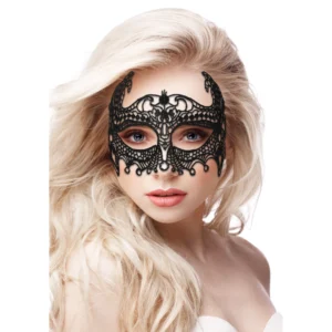 OUCH! Empress Black Lace Mask - Elegant Lightweight Venetian Style