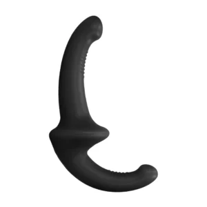 OUCH! Silicone Strapless Strap-On with Remote, 10-Speed, Black, 19cm