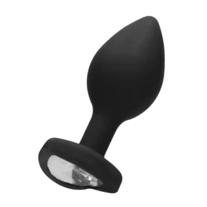 Sinner Gear Diamond Heart Model Intimate Plug Regular Silicone Black