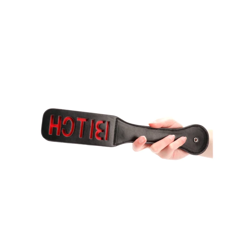 Ouch! Paddle Leather Impact Tool Reversed Imprint Black 32 cm