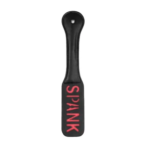 EasyToys Leather Impact Paddle SPANK Inscription, Firm & Flexible