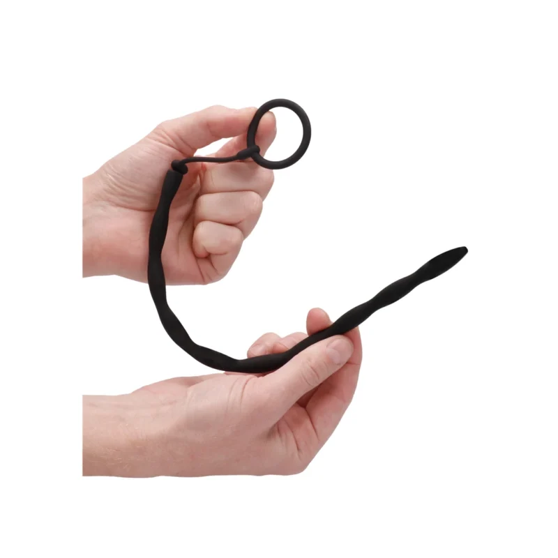 OUCH! Silicone Plug & Support Ring Set, 30 cm, Medical Grade, Black