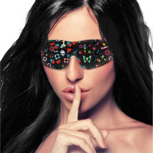 Loving Joy Printed Eye Mask - Adjustable Soft Sleep & Relaxation Cover