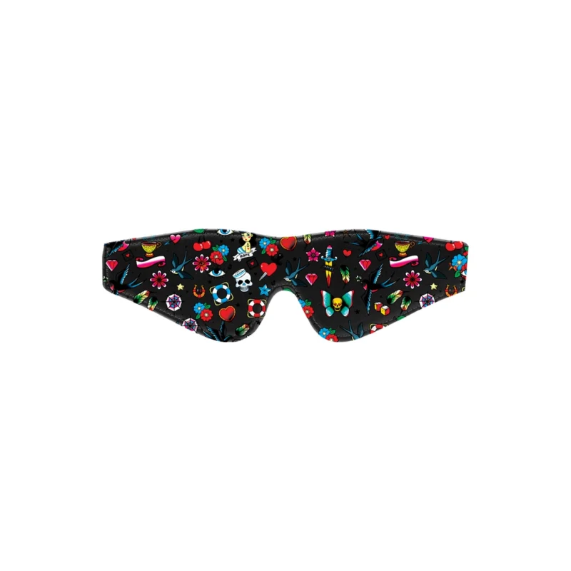 Loving Joy Printed Eye Mask - Adjustable Soft Sleep & Relaxation Cover