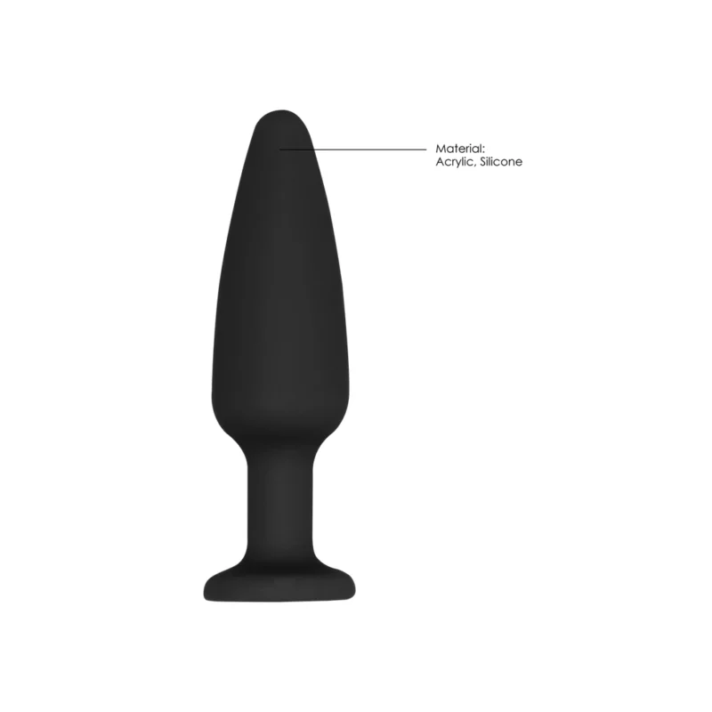 Sinner Gear Silicone Intimate Cone Plug with Diamond Base Black