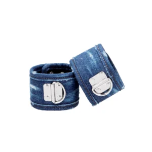 Ouch! Denim Ankle Cuffs Adjustable Soft Padded Blue 29cm